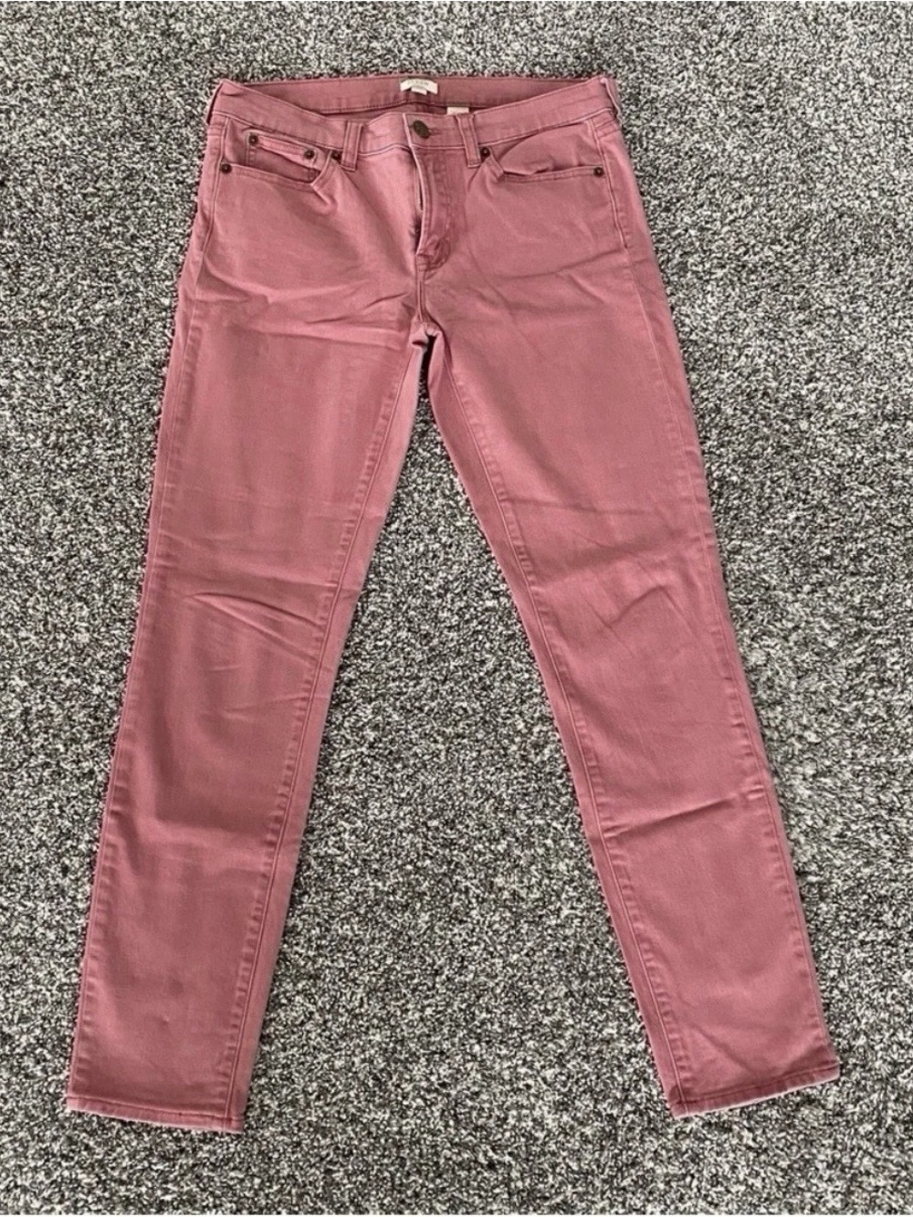 J Crew Pink Ankle Skinny Pants Womens Size 27 Stretch Cotton